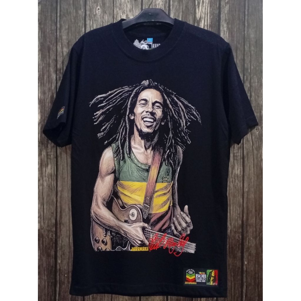 Kaos Bob Marley Hitam Baju Rasta Roots Rebel Store