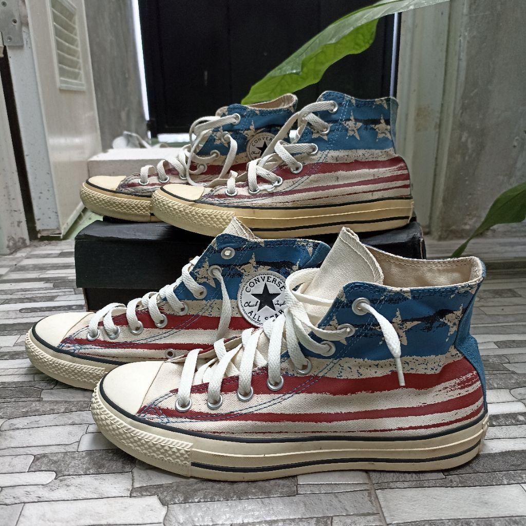 Converse American Flag converse preloved converse couple
