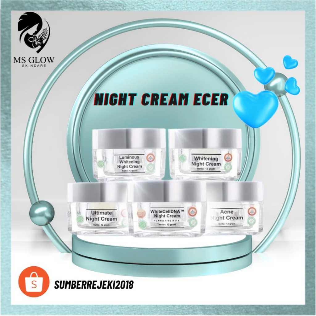 Ms Glow Day Cream Ms Glow Night Cream Whitening Acne Ultimate Luminous DNA