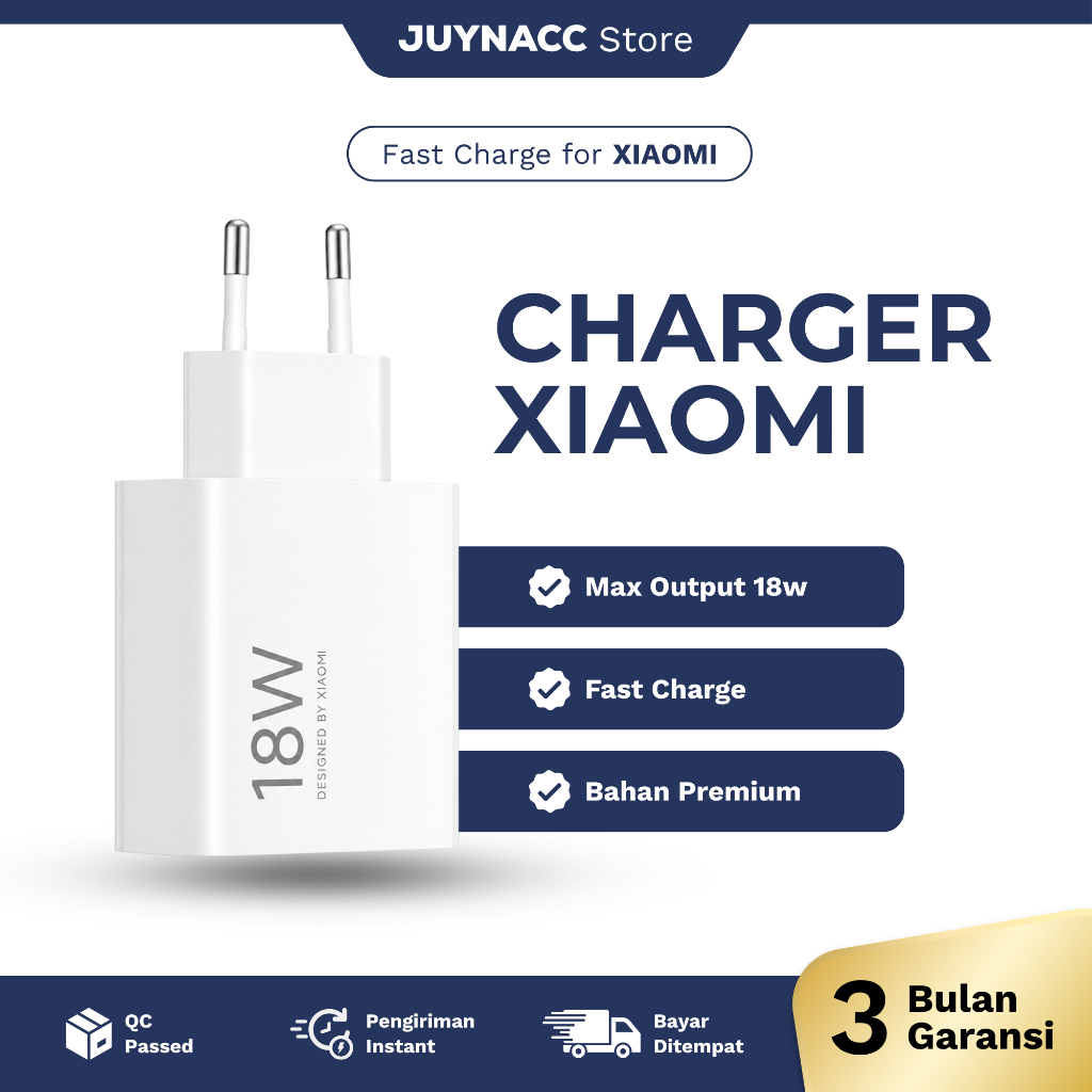 CHARGER XIAOMI 18 WATT FAST CHARGING TYPE-C