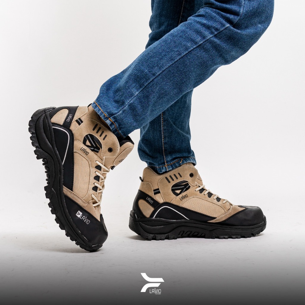 Sepatu Safety Hiking Lavio Pria Ujung Besi || Sepatu Lavio Safety Boots Pria Terlaris Outdoor Galen