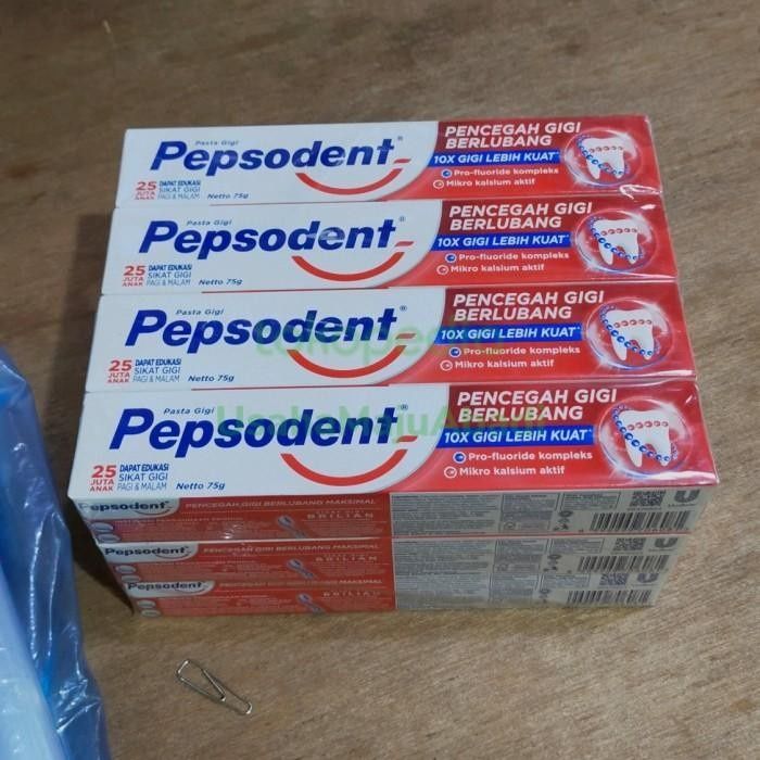 Pepsodent 75 gr / 72 gr Merah (PAKET 1 PACK isi 12) PROMO TERMURAH