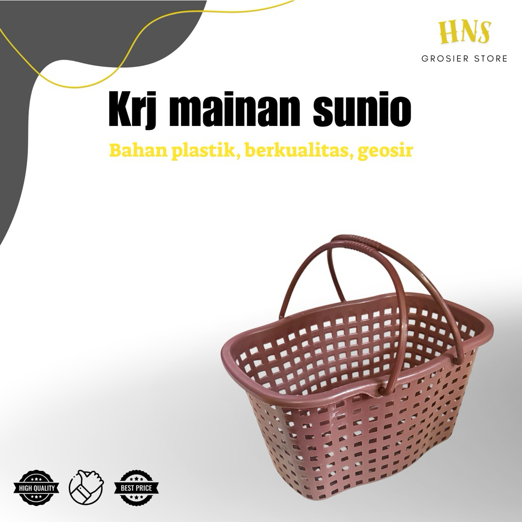 Keranjang mainan kecil sunio - keranjang sabun parcel plastik capucino grosir