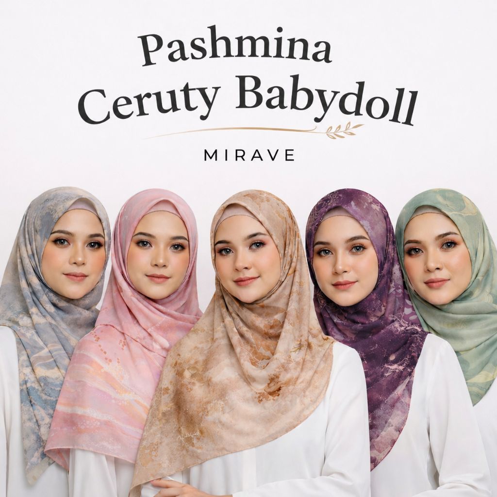 Mirave - Pashmina Ceruty Babydoll Premium | Exclusive Motif