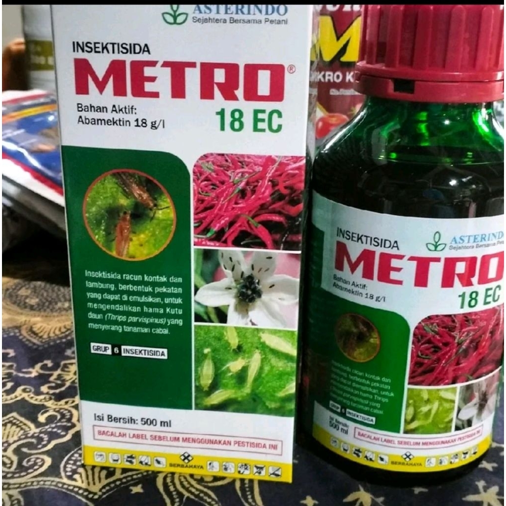 METRO 18 EC 1 LTR Ready Stok Abamectin Plus ZPT Untuk pengendali hama pada tanaman Bawang merah,Cabe