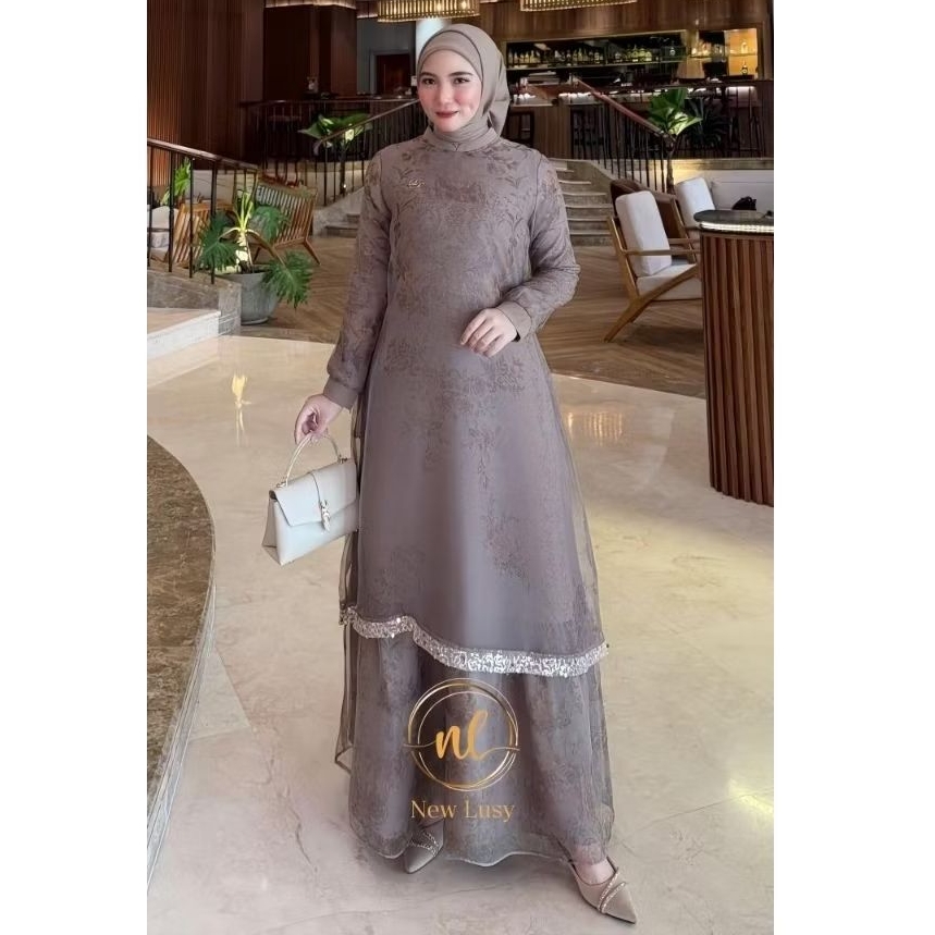 [COD] Valery dress ORI New Lusy/gamis mewah/Adem/TERBESTSELLER