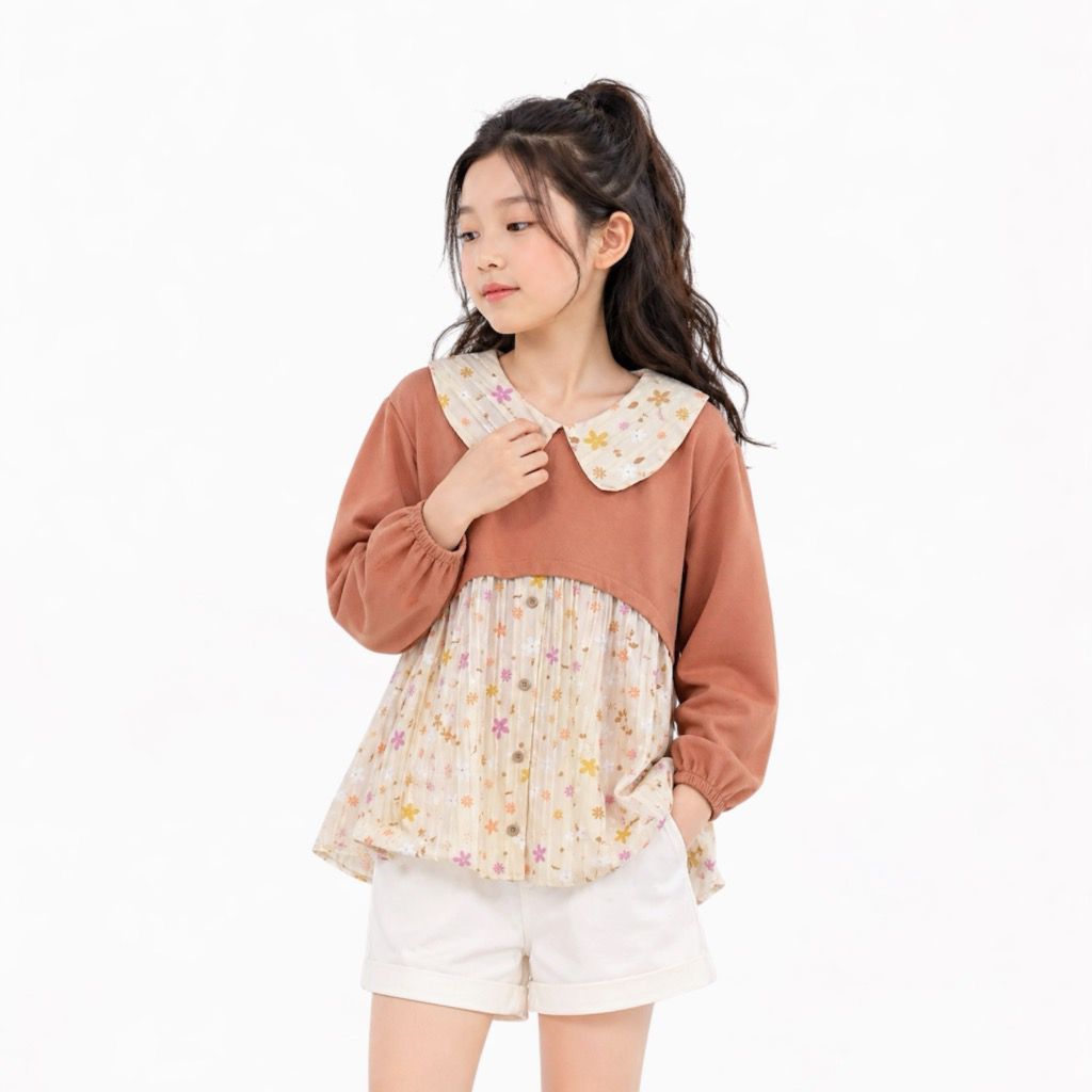 Atasan Anak Perempuan Blus Anak Perempuan Korean Style Usia 6 7 8 9 10 11 tahun