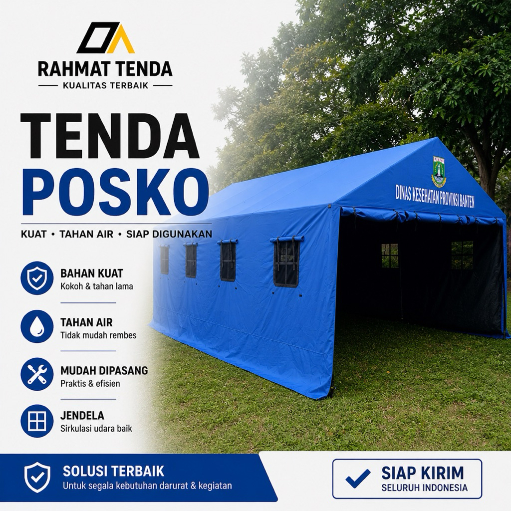 Tenda Posko Serbaguna standr BPBD-BNPB Multipungsi Uk 4M x 6M