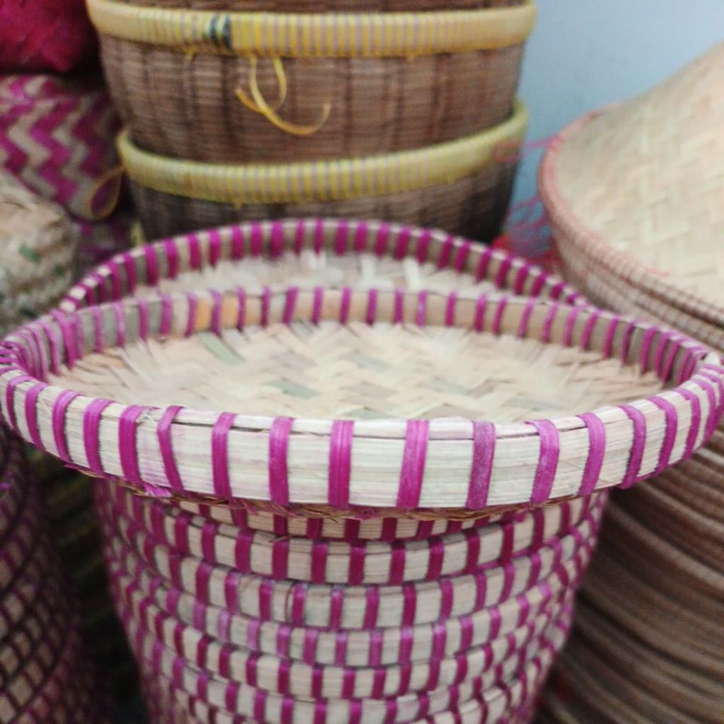 TAMPAH BAMBU MINI 23CM TAMBIR BAMBU BULAT TEBOK BAMBU ALAS SAJI PIRING SAJI PIRING BAMBU