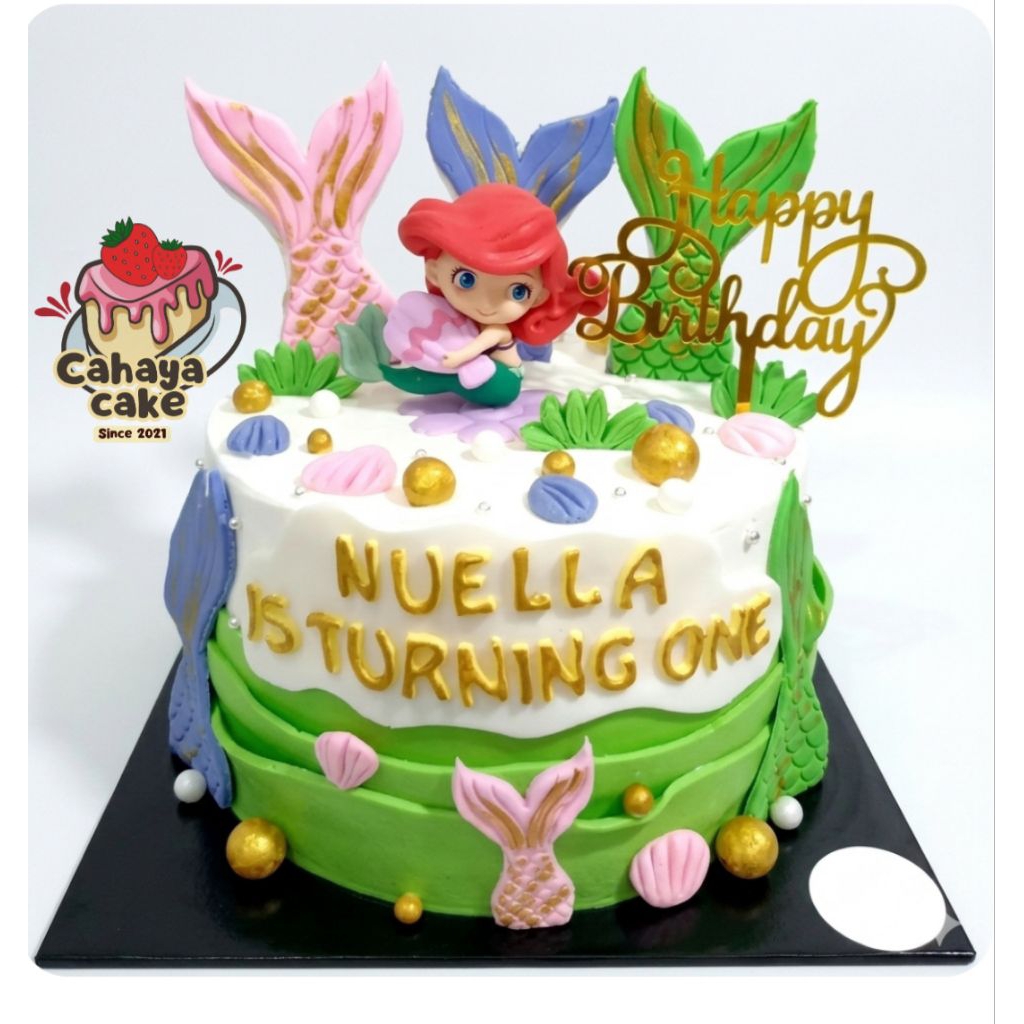 Mermaid Cake / Kue Ulang Tahun Karakter Ariel / Kue Ultah Putri Duyung / Kue Ultah Mermaid