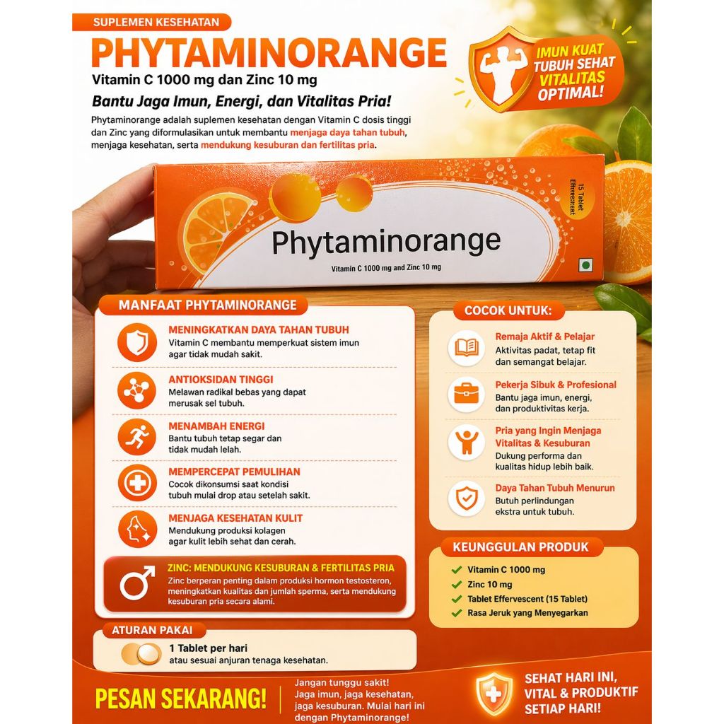PHYTAMINORANGE VITAMIN C 1000 mg DAN ZINC
