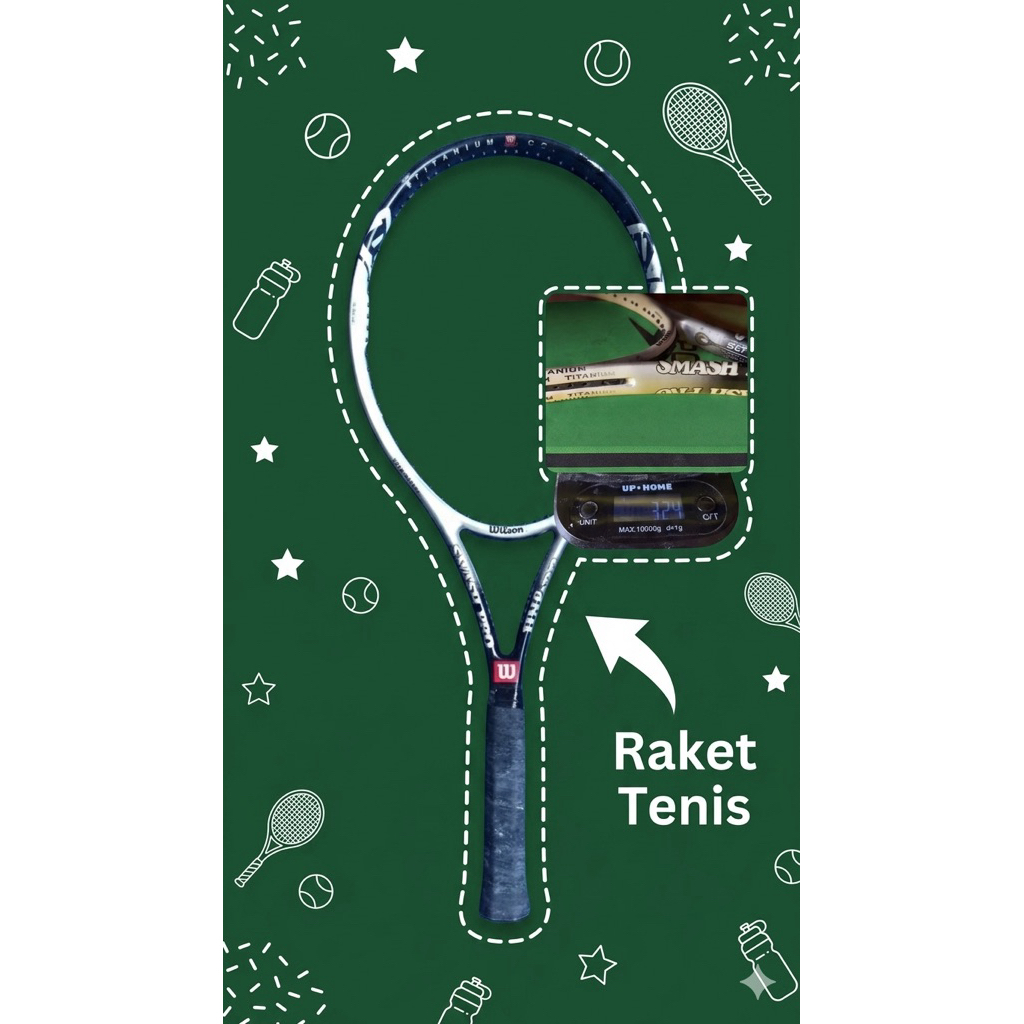 (PRELOVED) Raket Tenis Wilson Titanium - Bundling dengan produk apapun disc 25%