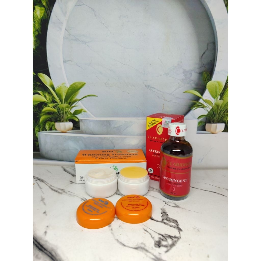paket 3in1 perawatan wajah toner clariderm ORI dan cream 8 hari