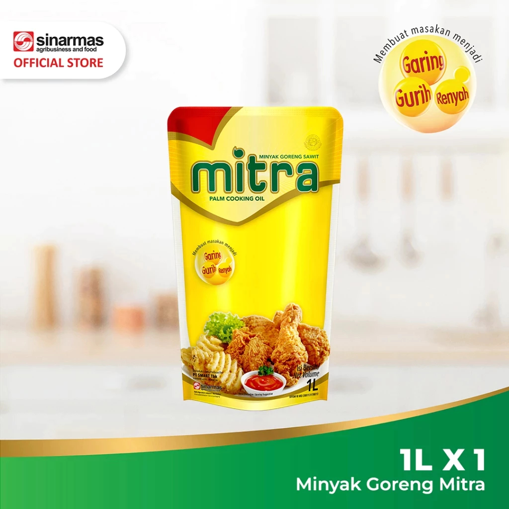 Mitra Minyak Goreng Pouch 1Liter - 1 Dos (Isi 12 Pouch)