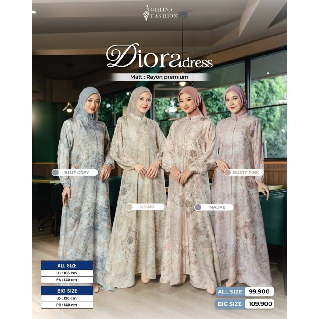 DIORA DRESS BY GHINA FASHION MOTIF RAYON