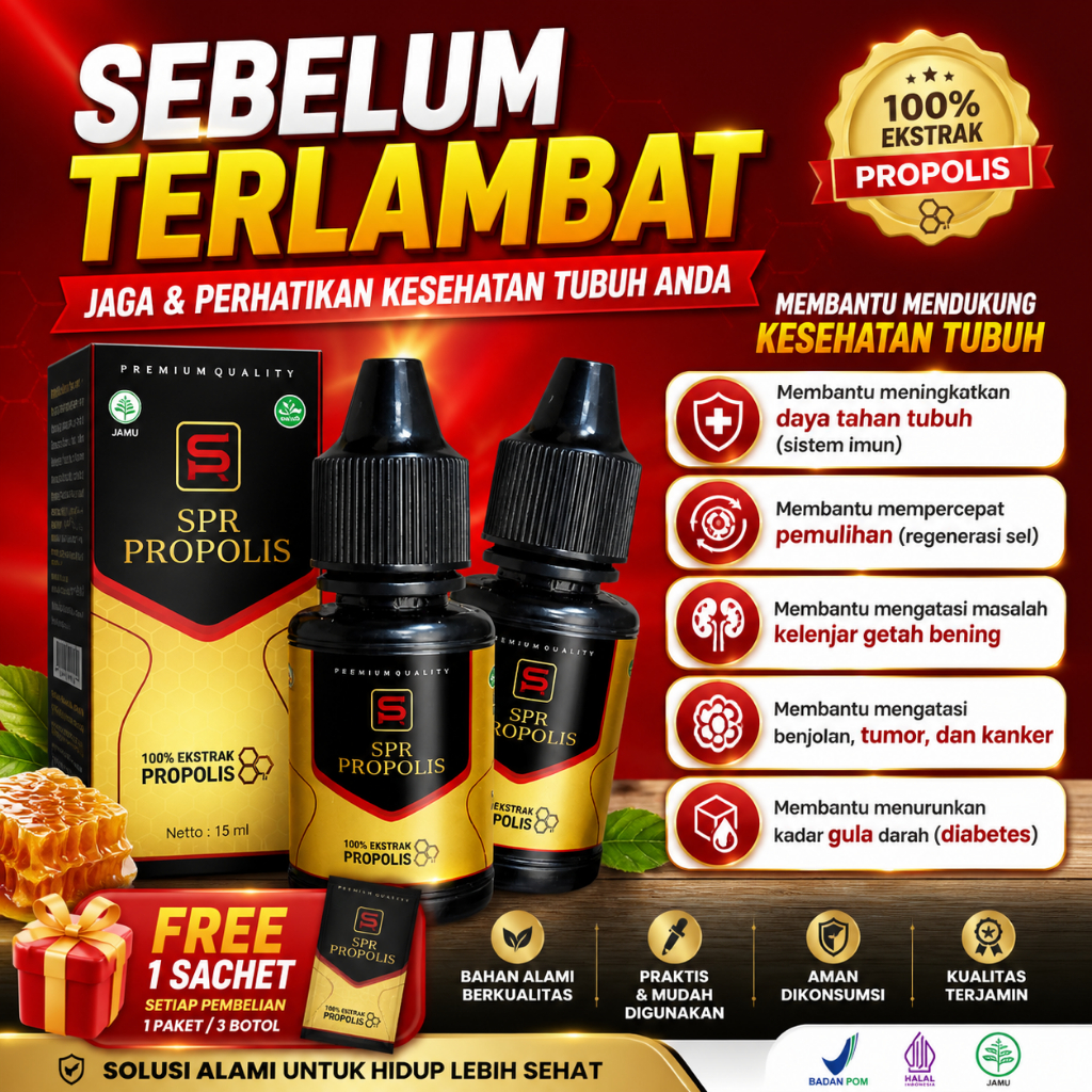 Beli 1 Gratis 1 PROPOLIS Premium Jaga Kesehatan dengan SPR PROPOLIS Obat Asam Lambung, Kanker, Diabe
