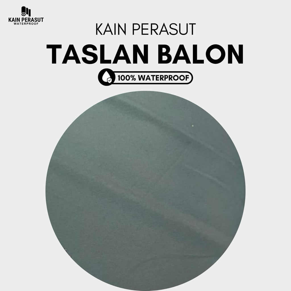 Kain Taslan Balon Waterproof Abu Tua