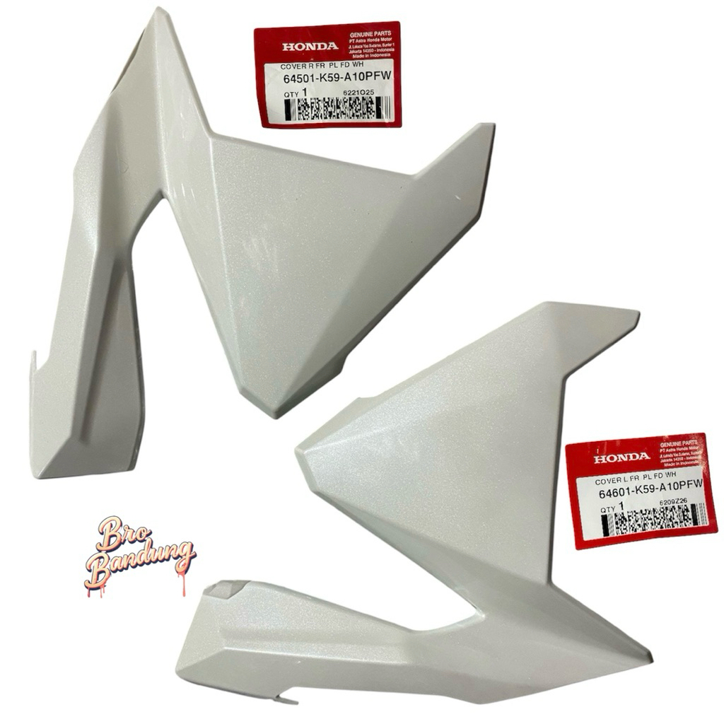 64501-K59-A10PFW 64601-K59-A10PFW Cover Sayap Kanan Kiri Vario 125 150 LED 2015 - 2017 Putih Mutiara