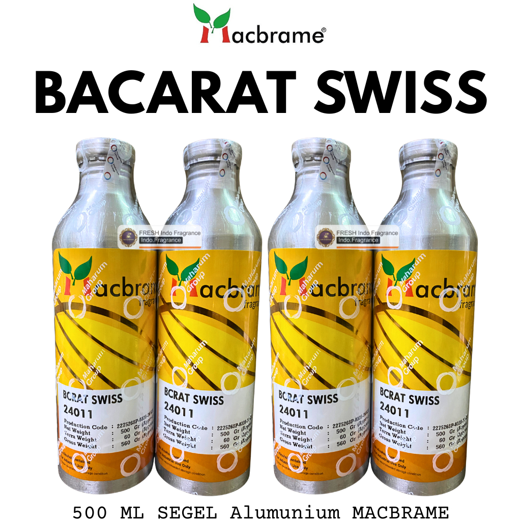 Bibit Parfum BACCARAT SWISS ( 500 ML SEGEL Alumunium ) MACBRAME