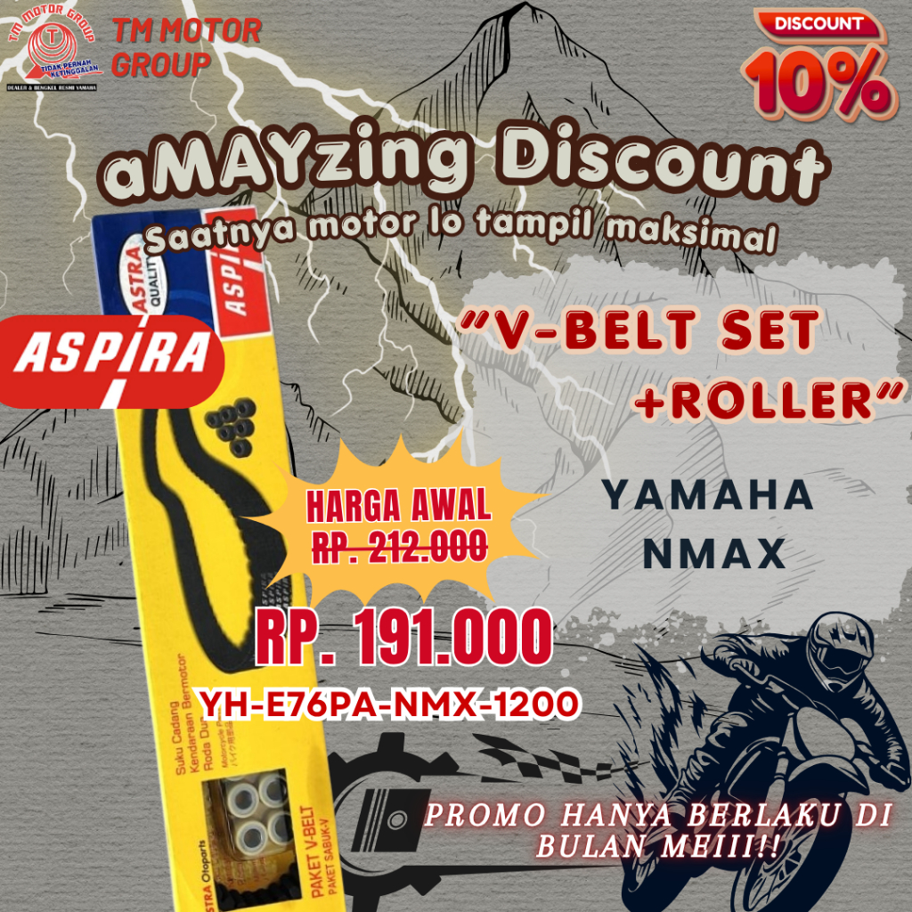 V-BELT SET YAMAHA NMAX ORIGINAL ASPIRA
