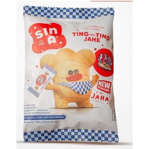 Ting Ting Jahe 100gr - permen jahe jadul - permen jahe 100gr - Permen Ting ting jahe bag 100gr - tin