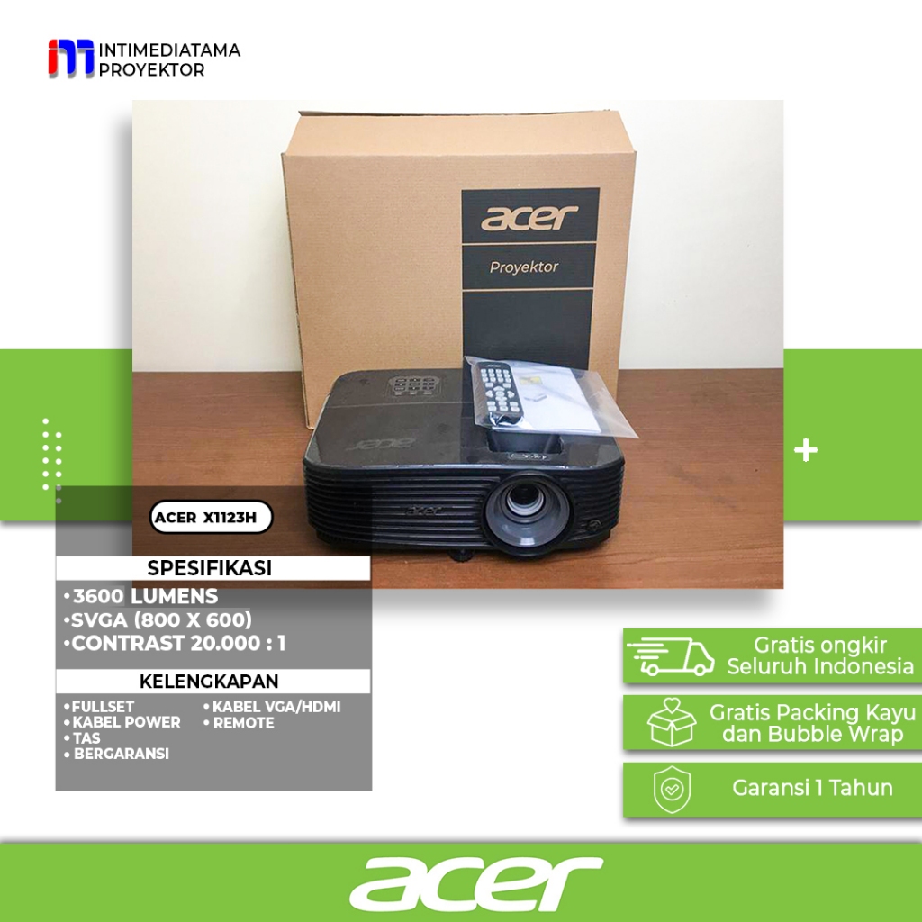 Proyektor Acer  X1123H 3600 Lumens