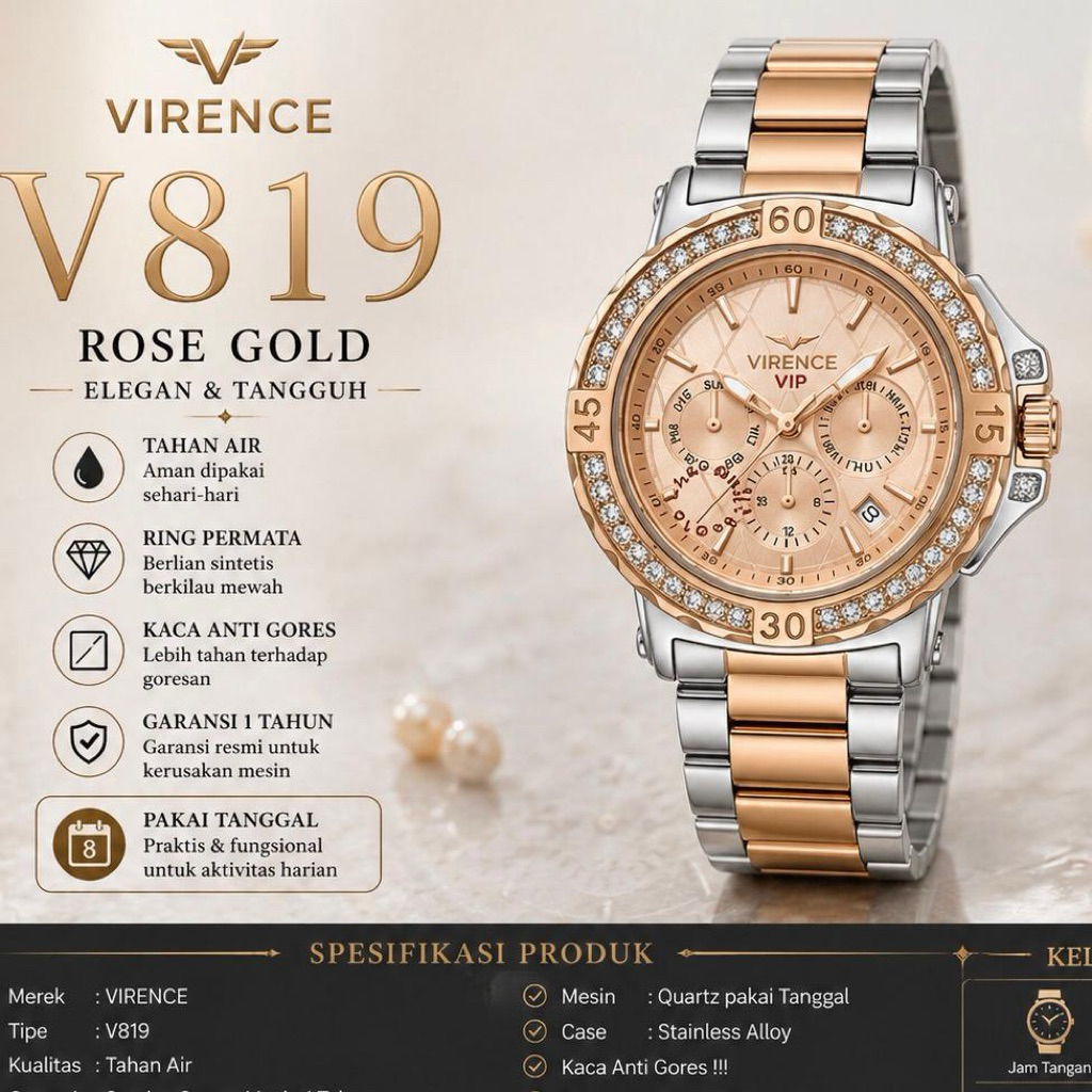 jam tangan virence rantai