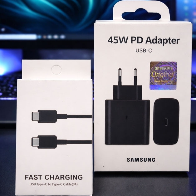 Original Fast Charging 25W 45W Set Charger Samsung Type-C Kabel Data 1 Meter/1.8 Meter 3A/5A