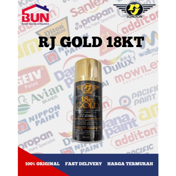 cat RJ crome / Gold 18kt 150cc paling laris bkn pilox samurai diton/RJ LONDON CHROME/GOLD 18KT(150cc
