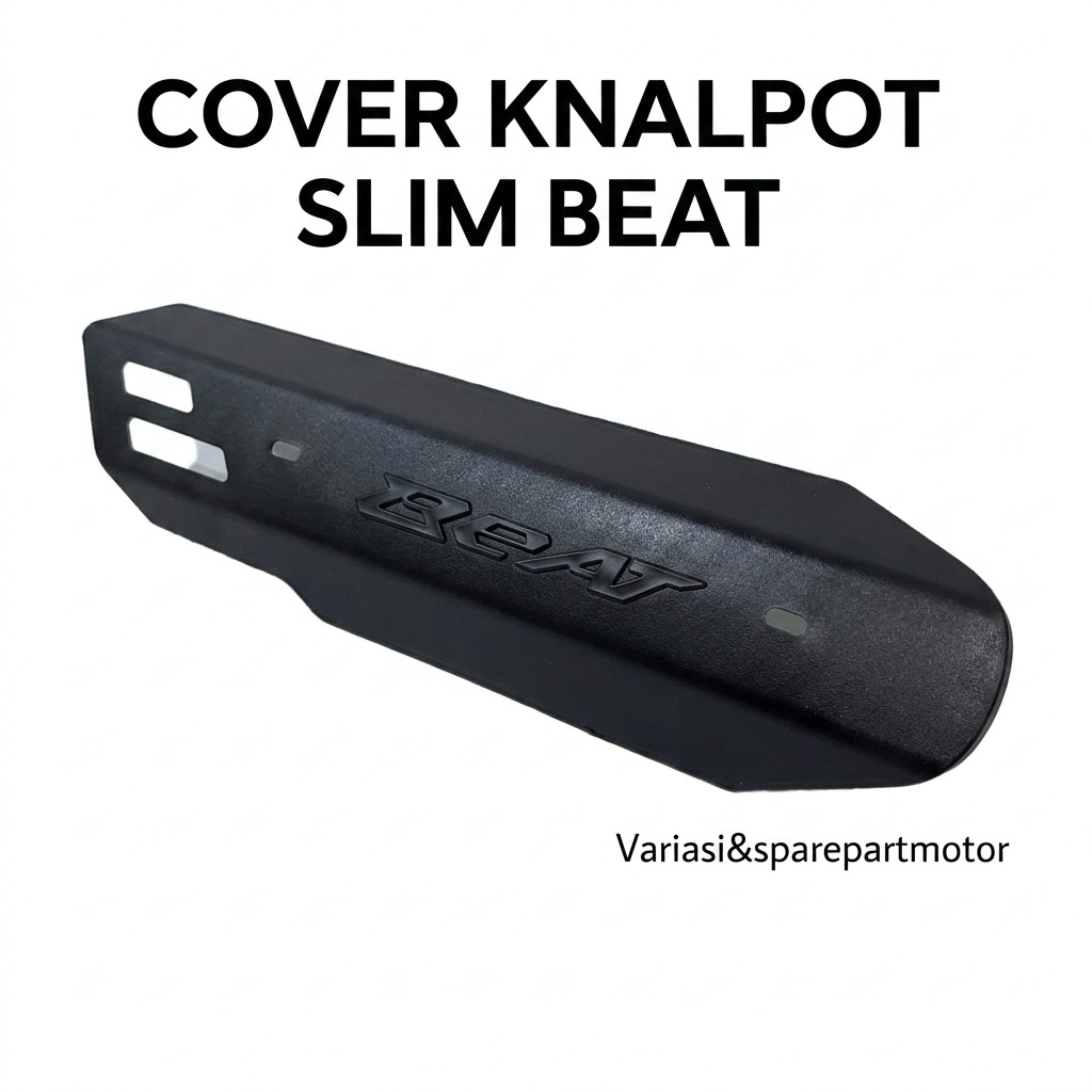 Cover Knalpot Slim Beat Street Deluxe New - Pelindung Knalpot Variasi Hitam Doff Tutup Knalpot Beat 