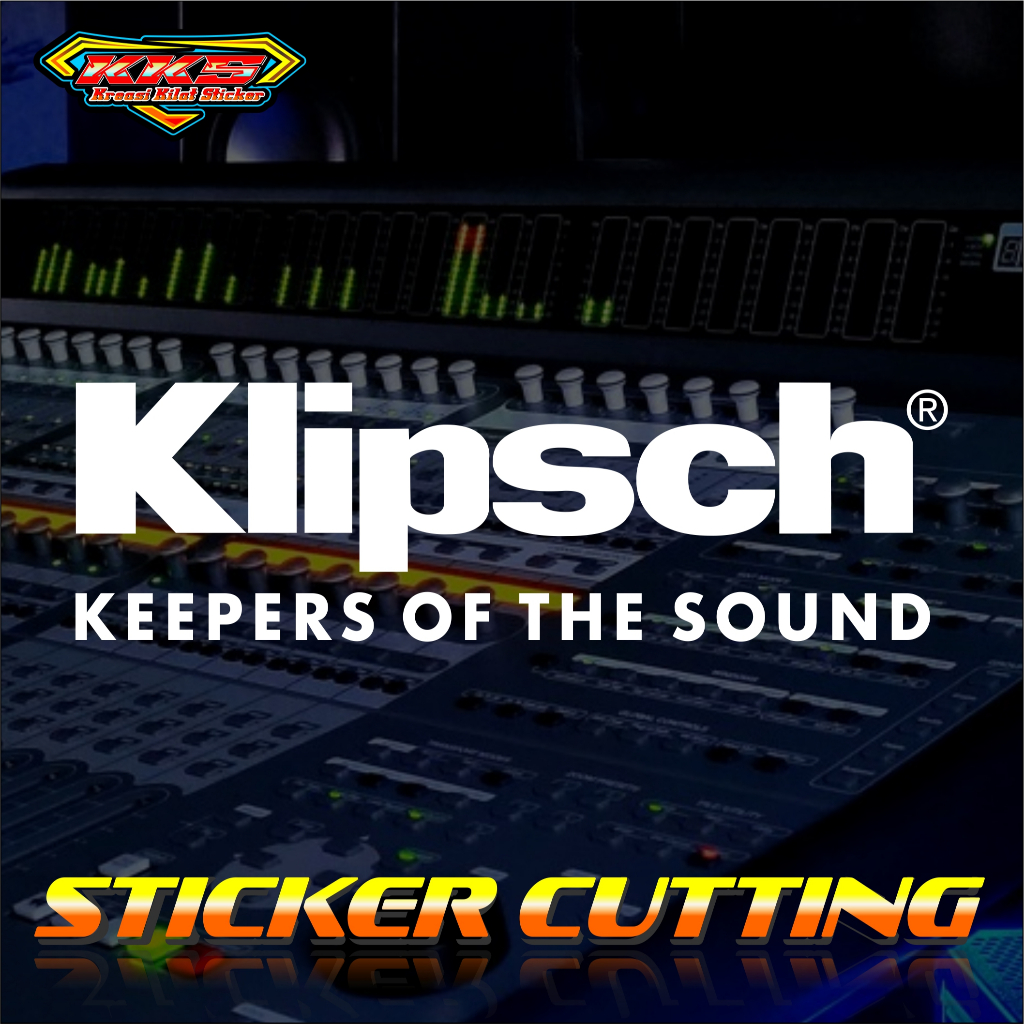 cutting sticker box sound system klipsch.stiker variasi audio klipsch
