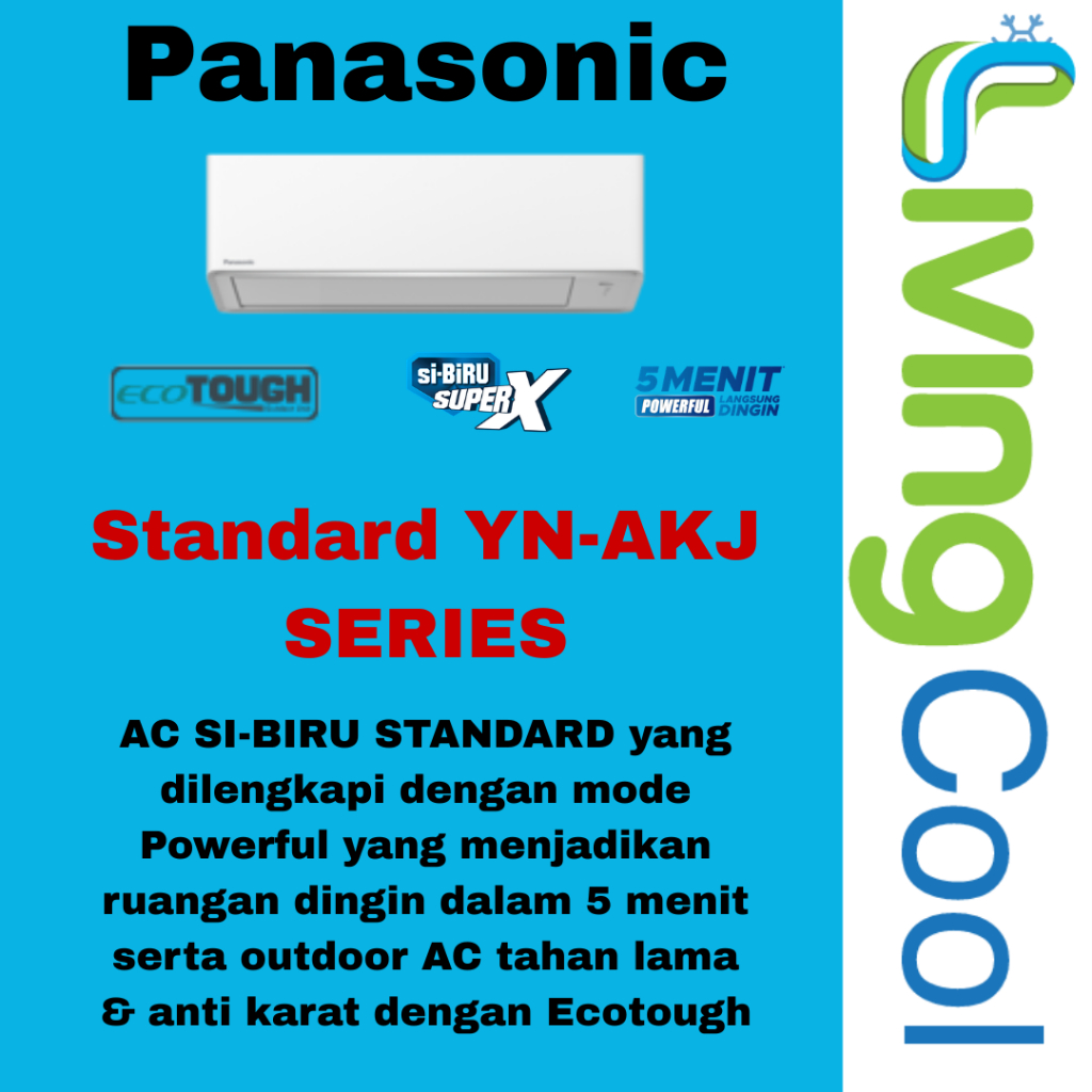 PANASONIC AC STANDART 3/4 PK CS/CU-YN7AKJ Garansi free karawang cikarang bekasi jakarta tangerang