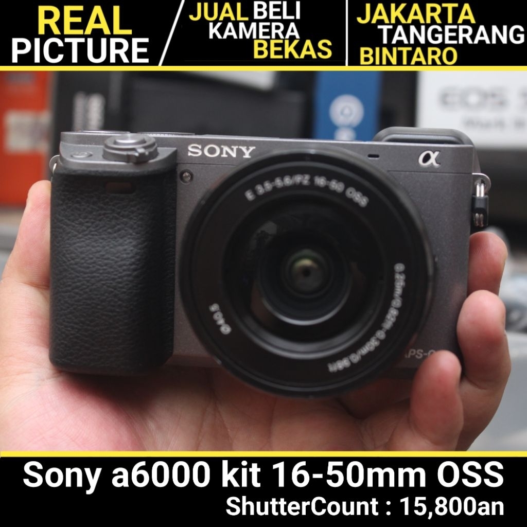 Sony a6000 kit 16-50mm OSS Mulus GREY BEKAS