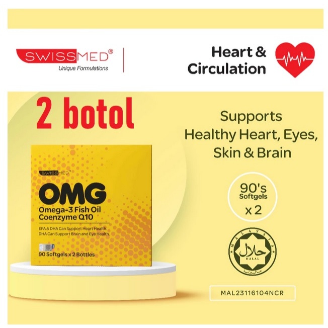 Exp May 2028 OMG Omega-3 Fish Oil Coenzyme Q10 90 Soft Gel