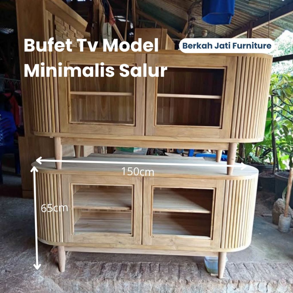 Bufet TV Model Minimalis Salur | Bufet TV Ukir
