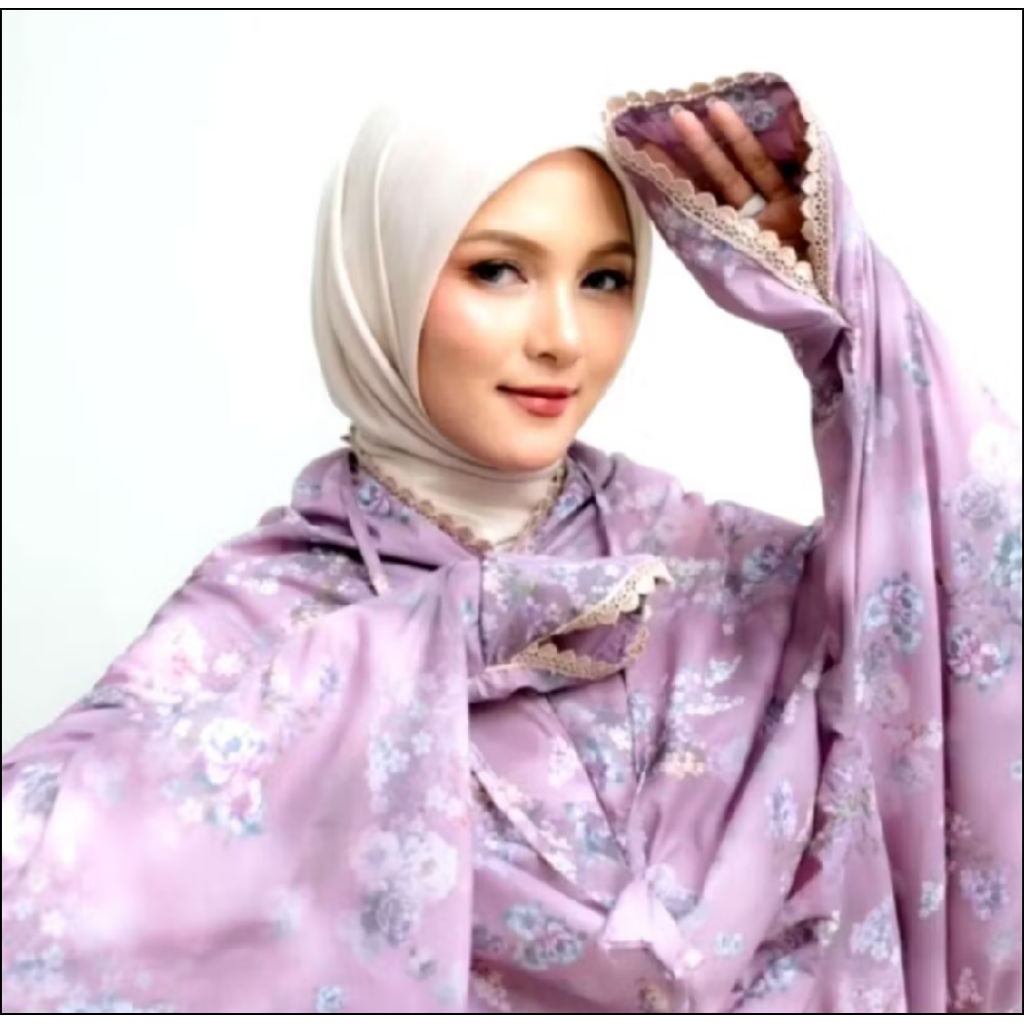 Mukena Terusan Travelling Dewasa Mini Pouch Parasut Motif
