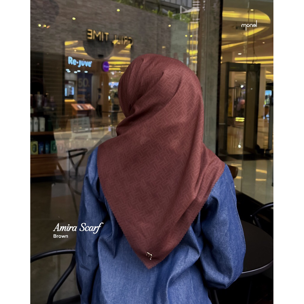 Skyshop Hijab Amira Scarf Series Terbaru By Monel Bahan Voal Premium Ukuran 115x115