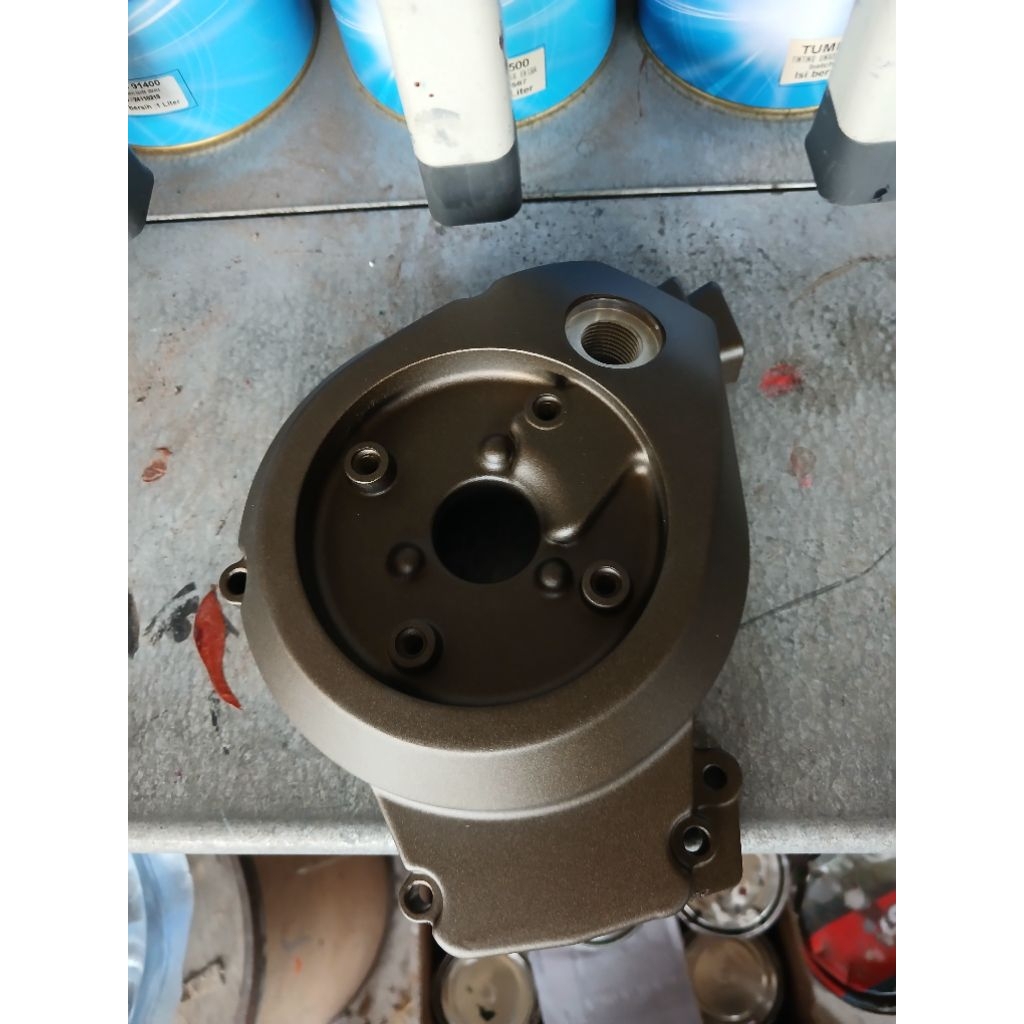 cat pu titanium brown | cat block mesin kawasaki