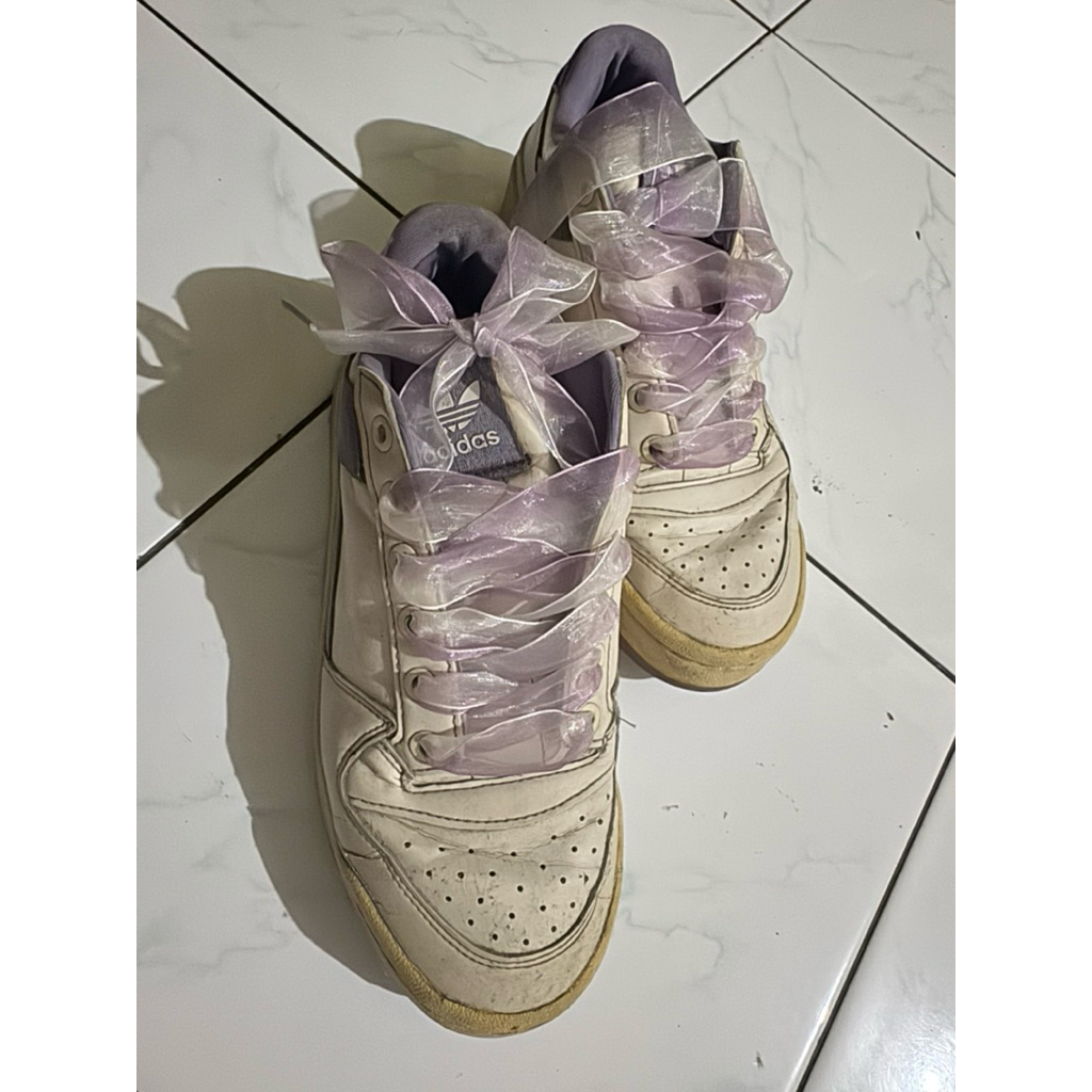 Preloved Adidas x Parley Forum  Bold  White Purple size 38