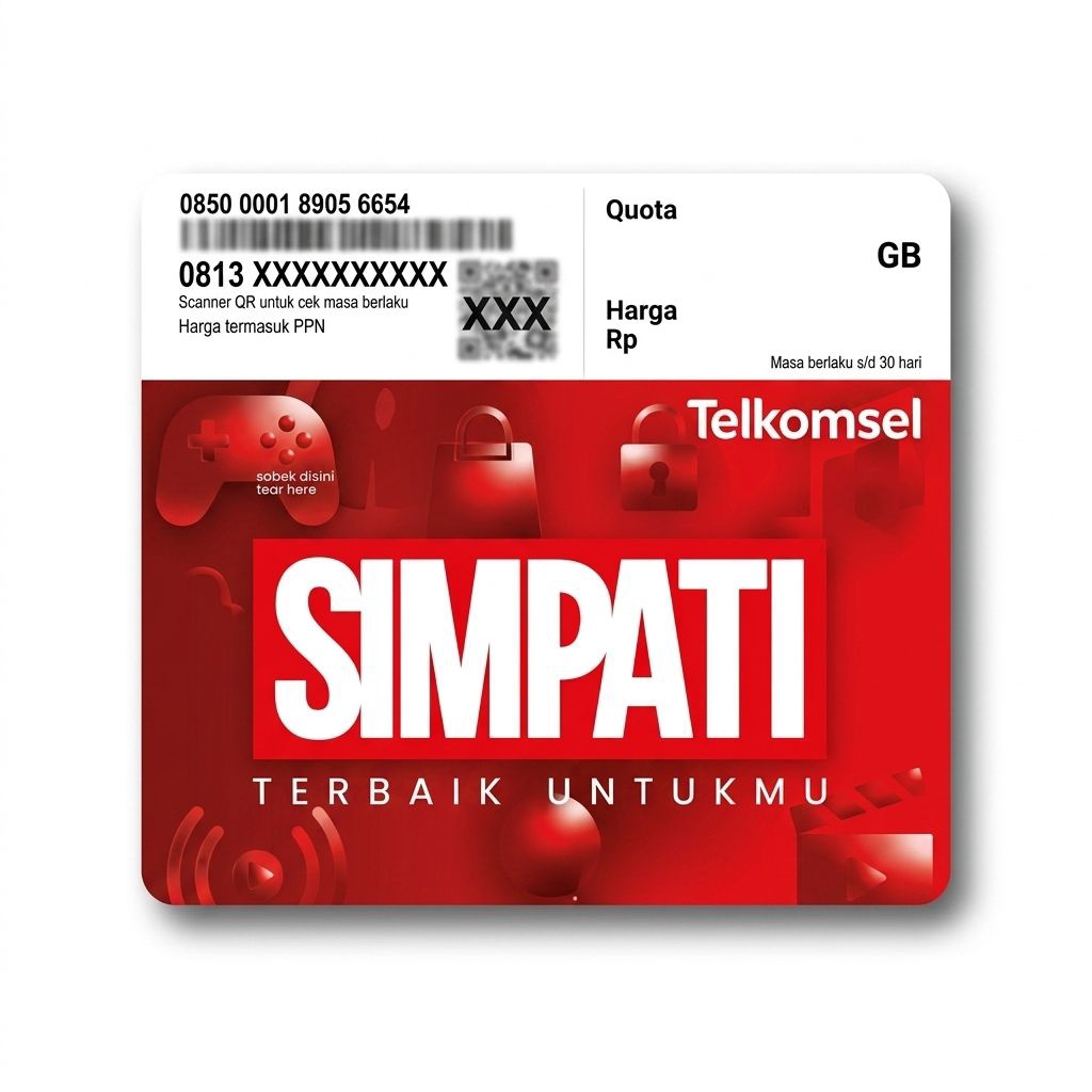 Perdana Simpati 11 Digit Kuota 3GB Nasional SEGEL 20-JUN-2026 Kartu Telkomsel Prabayar 4G/5G