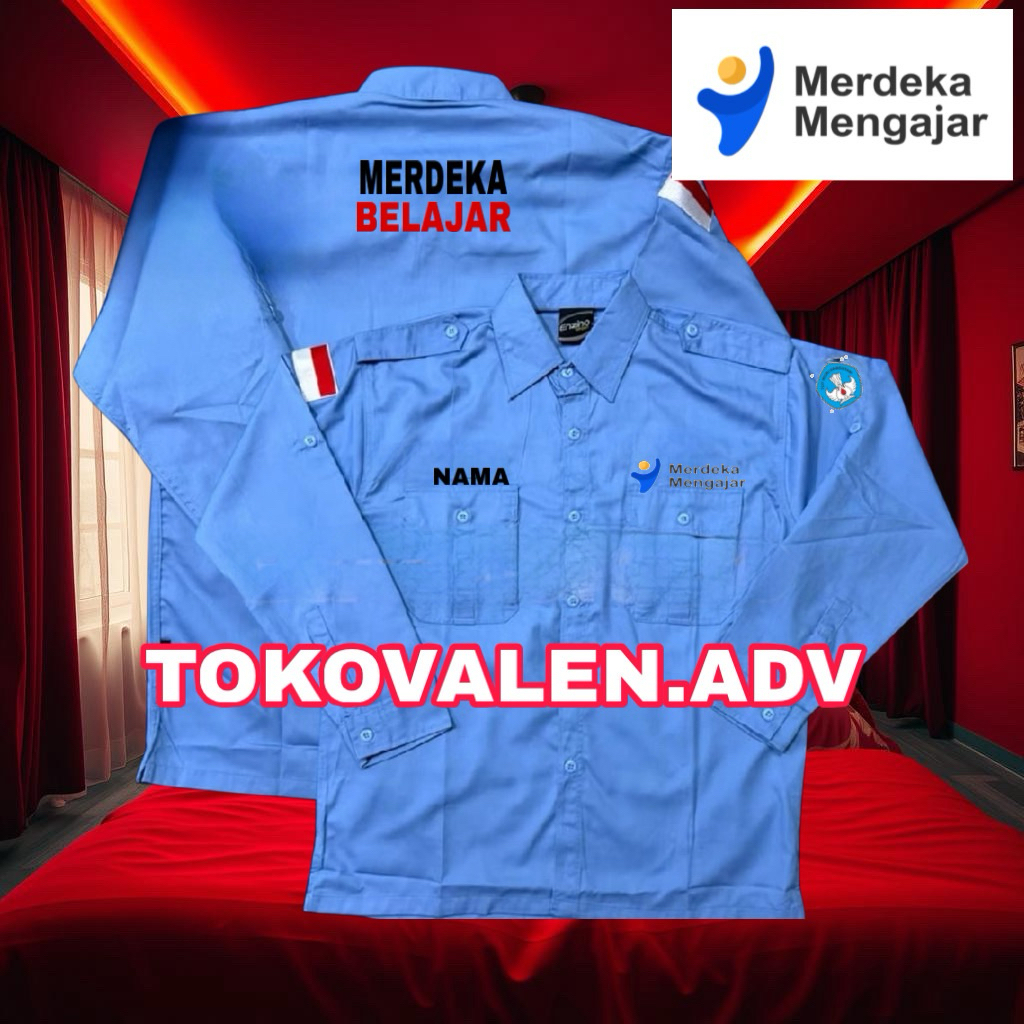 Kemeja Merdeka Mengajar Seragam Merdeka belajar Baju Merdeka belajar