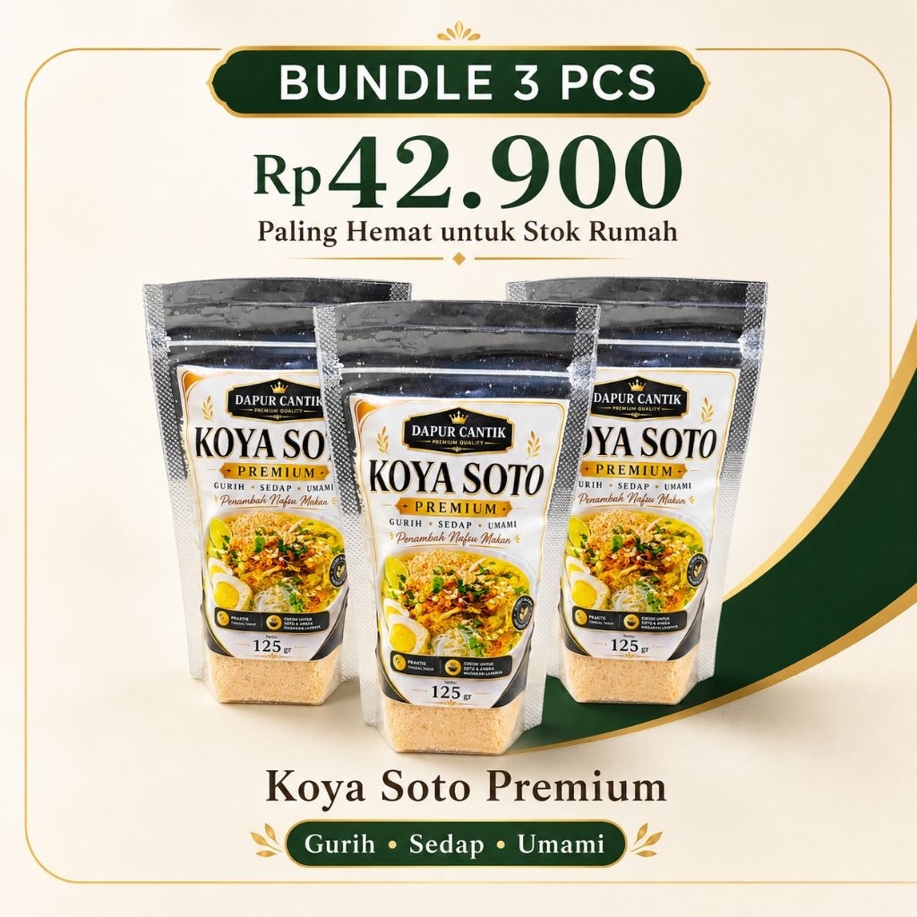 BUBUK KOYA SOTO Premium 125gr Bubuk Koya Soto Gurih Sedap Umami Taburan Soto Bakso Mie Kuah