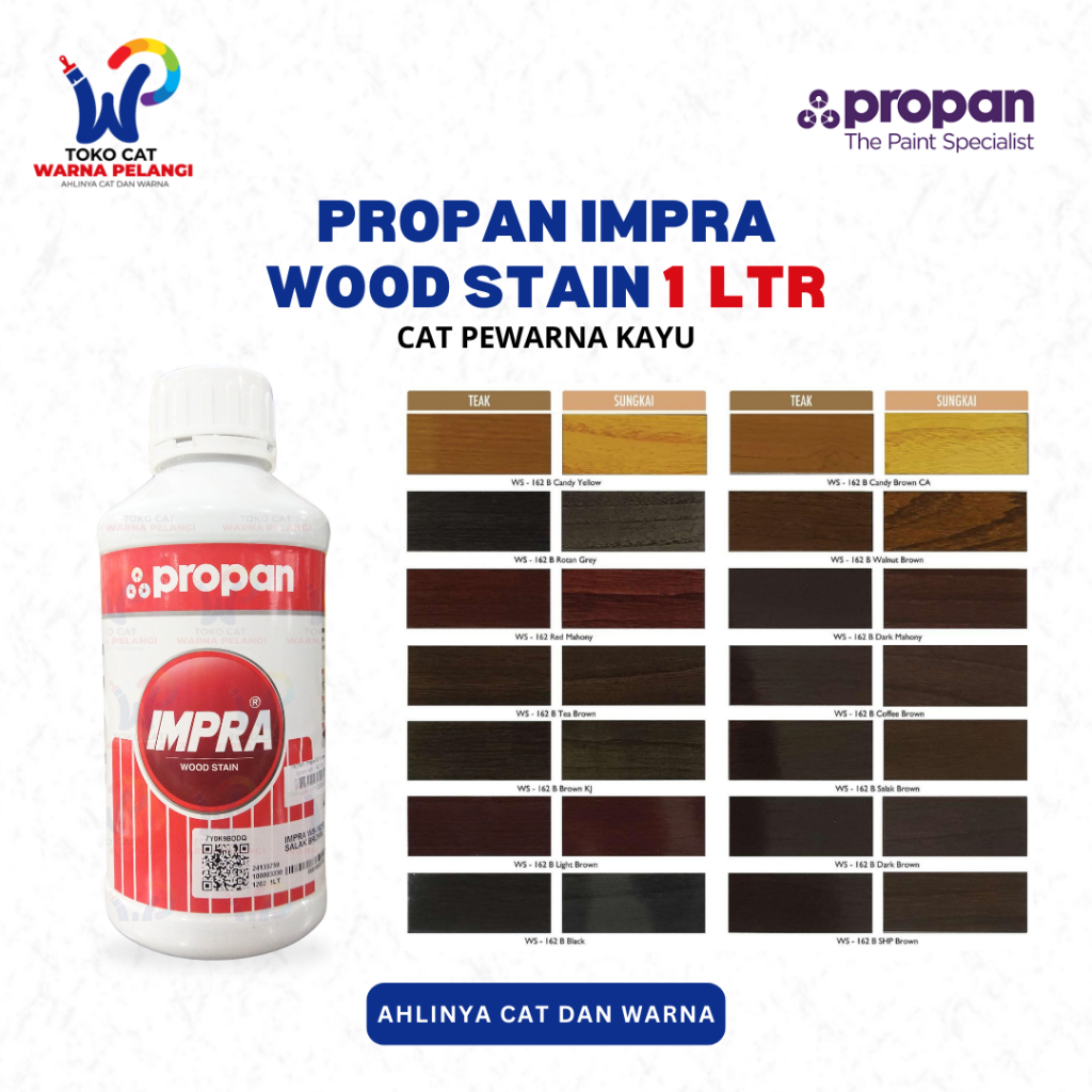 Cat Kayu PROPAN IMPRA WOOD STAIN 1 LITER | Cat Kayu Interior Propan Impra WS 1 Ltr