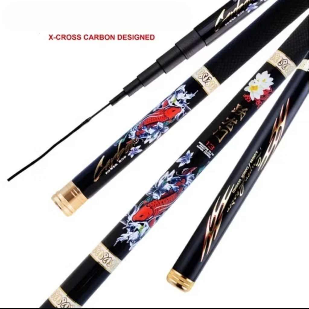 Joran Tegek X-CROSS SUPER LEADER Tegek Carbon Kaku Free Ujung Solid