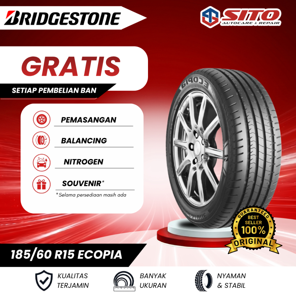 [WAJIB TANYA STOK] BAN BRIDGESTONE 185/60 R15 ECOPIA