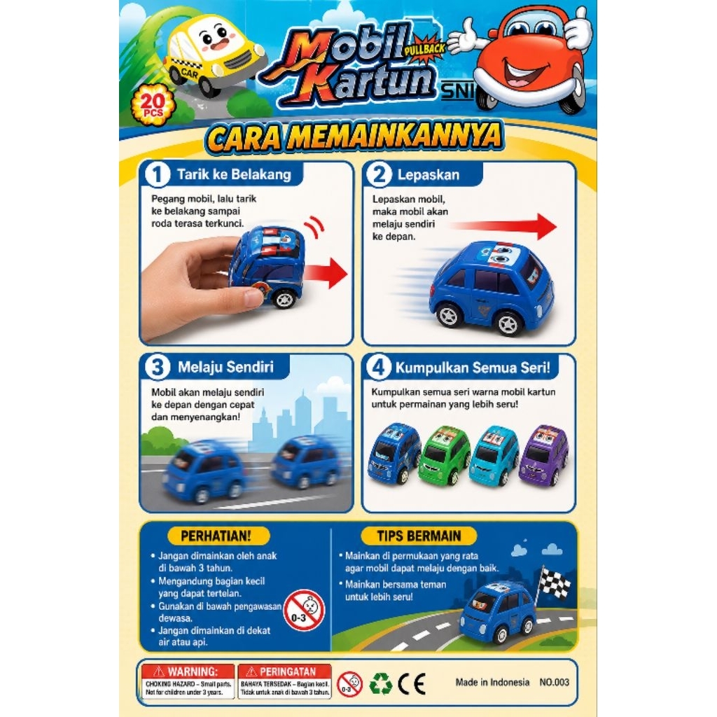 mobil kartun / pullback / mobil robocar poli / mobil anak viral
