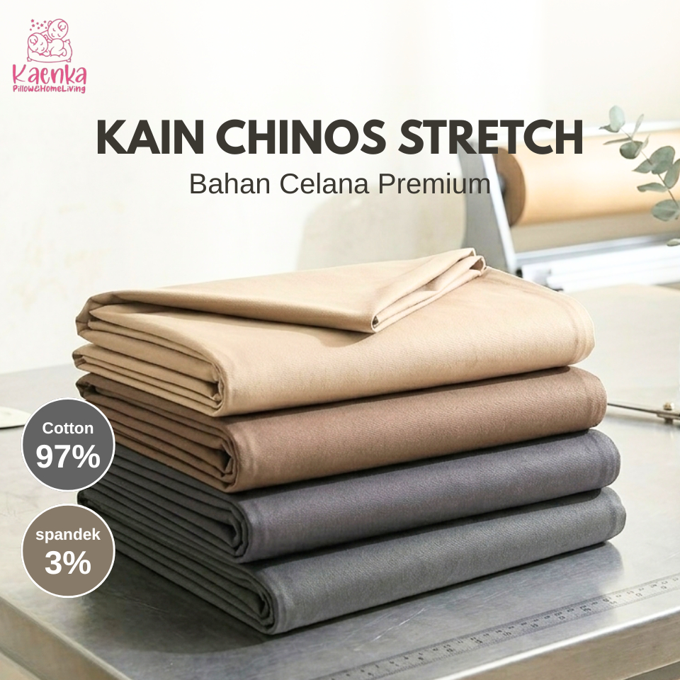 Kain Chinos Stretch Bahan Celana Katun Melar