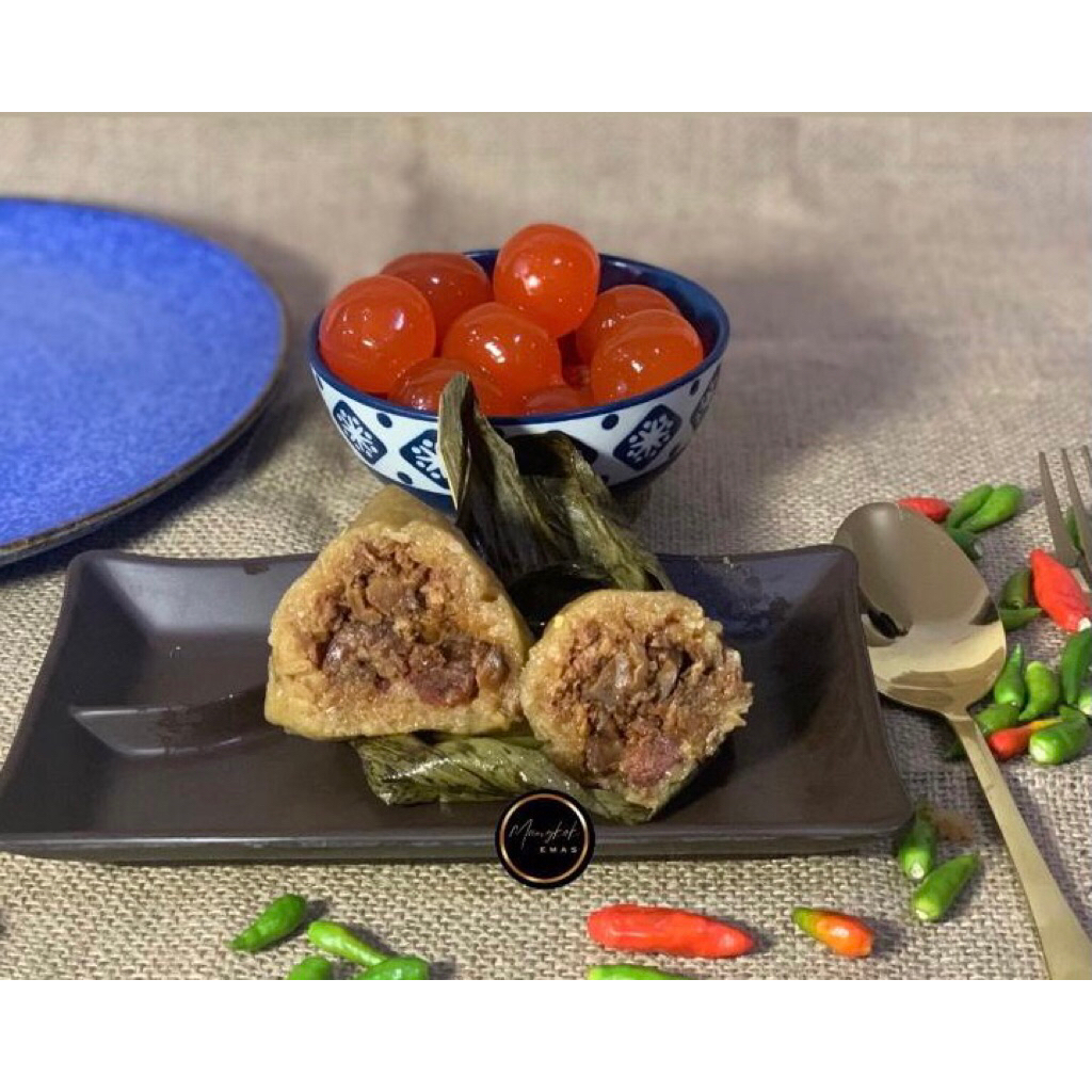 BAKCANG KETAN MEDAN MINI ISI DAGING CINCANG DAGING GILING NONHALAL
