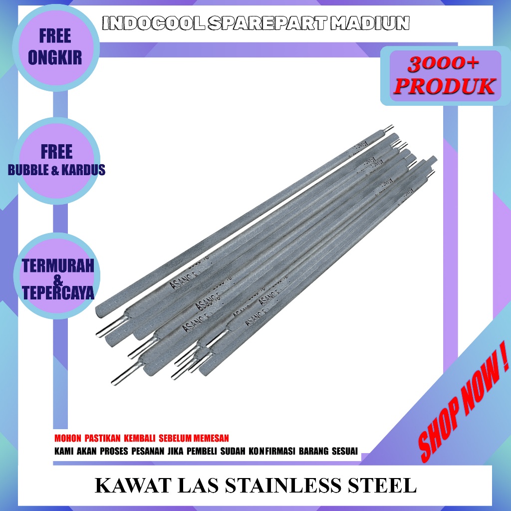 KLS STAINLESS / LAS KAWAT / KAWAT LAS STAINLESS STEEL (HARGA UNTUK PER BIJI)