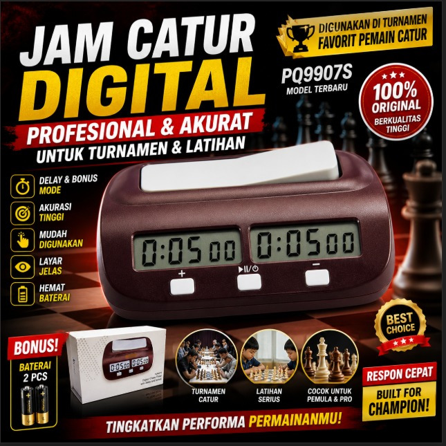 JAM CATUR - JAM CATUR DIGITAL CHESS CLOCK COUNT TIMER PQ99075